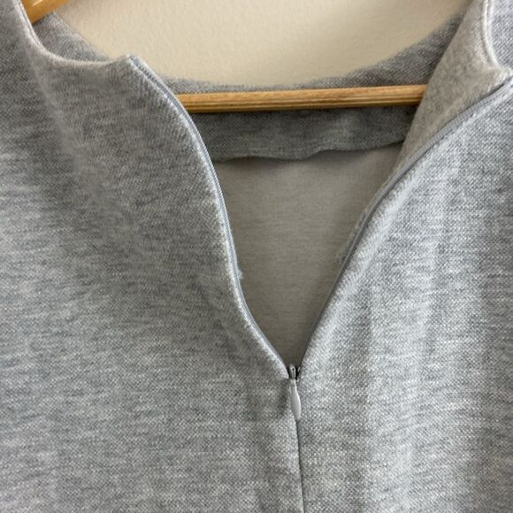 Loft Grey Lace Short Sleeve Crewneck Sweatshirt size Large Feminine Twee Casual - Picture 3 of 9